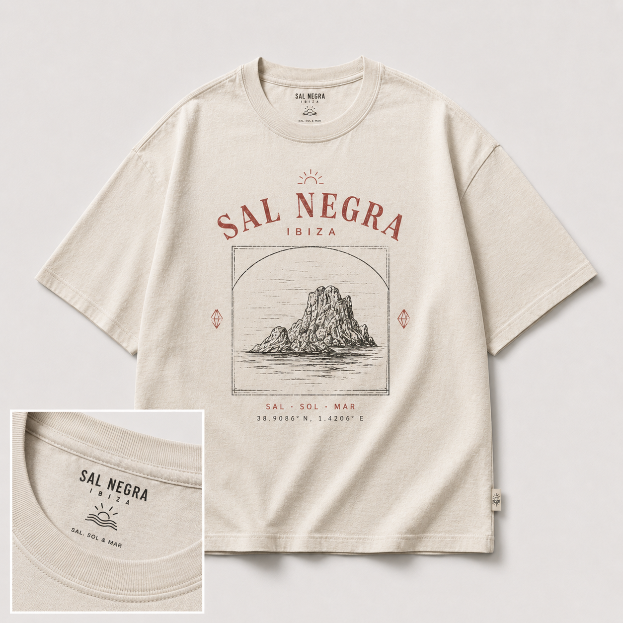 Camiseta Es Vedrà — Crema